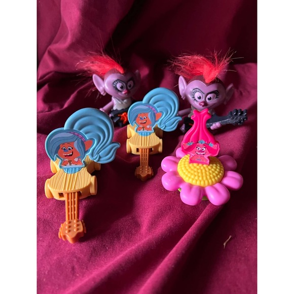 Trolls Mini Toy Figures Lot Burger King - Picture 1 of 2